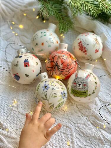 Роспись Новогодних шаров (13+)  фото 3